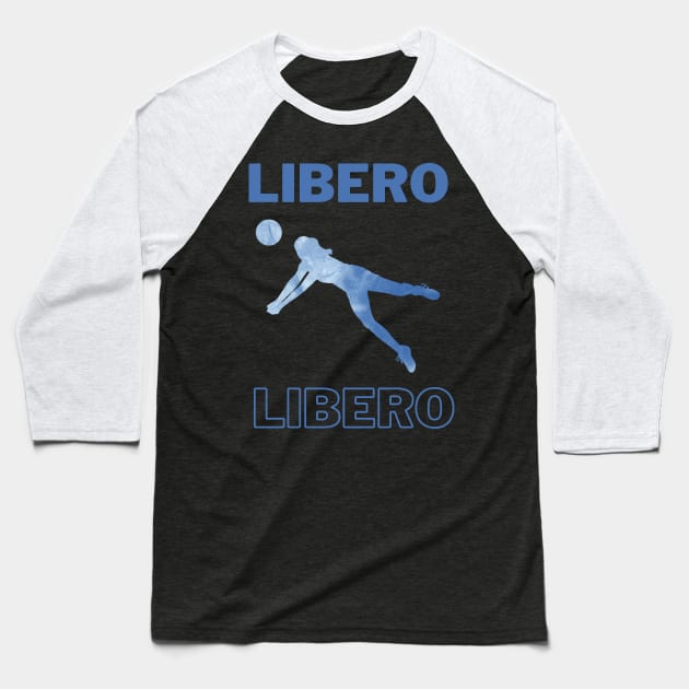 Volleyball Player Libero Baseball T-Shirt by docferds